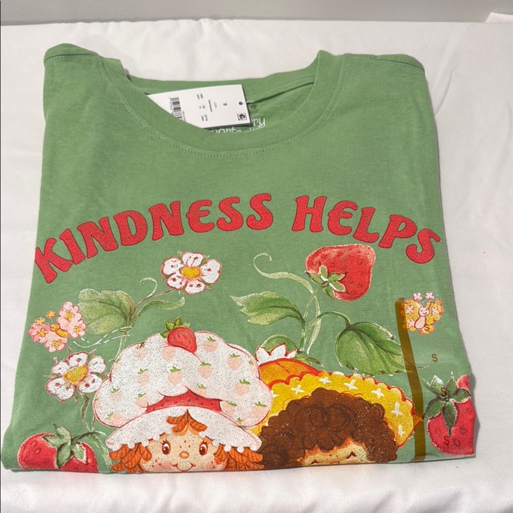 Women’s Strawberry Shortcake Kindness Helps Friendship Grow t-shirt 100% Cotton